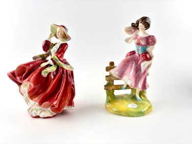 Royal Doulton Ceramic Figurines: ‘Top O’ The Hill’ & ‘Summer’