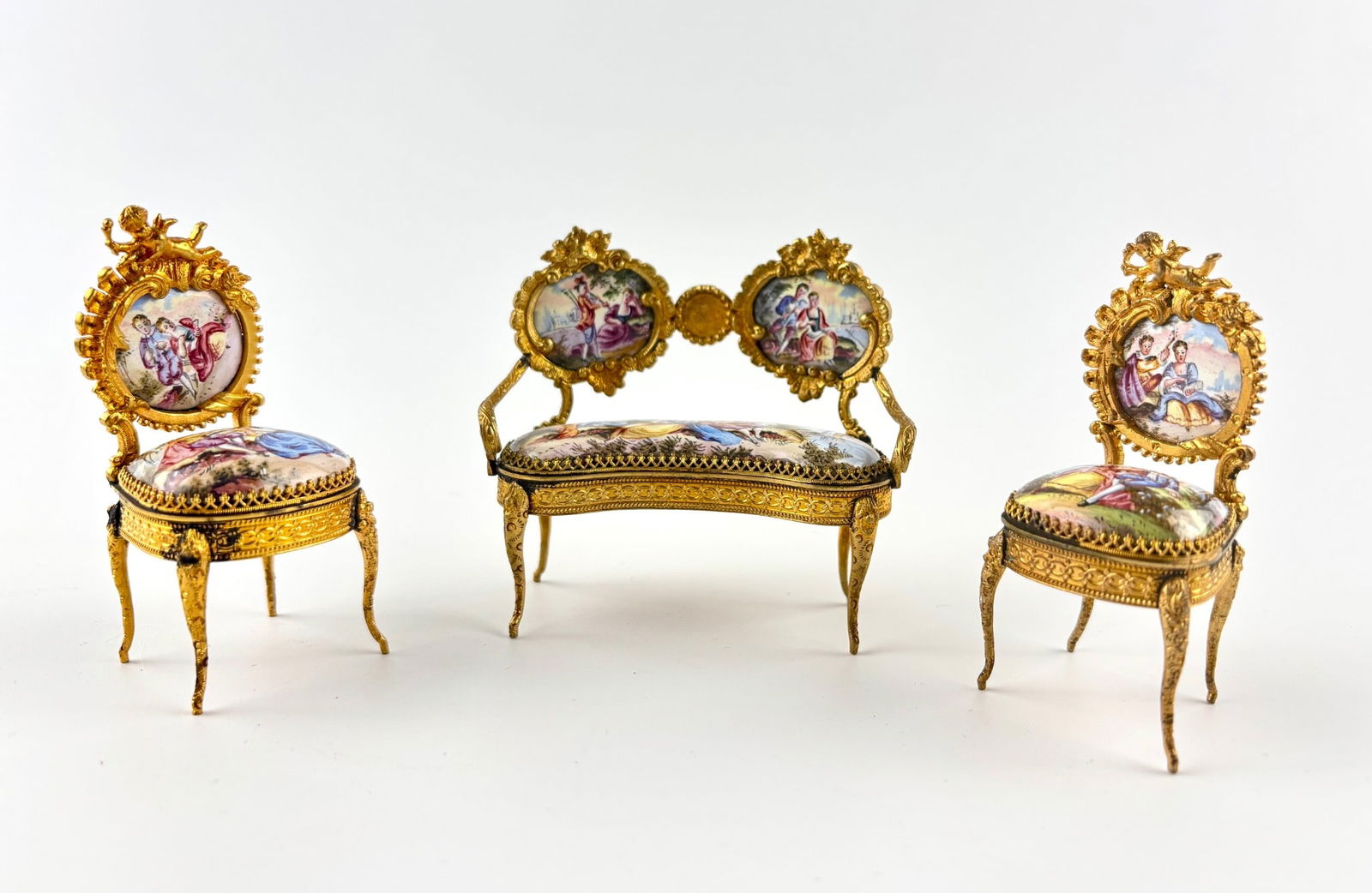 19th Century Viennese Miniature Parlor Set (1 of 10)