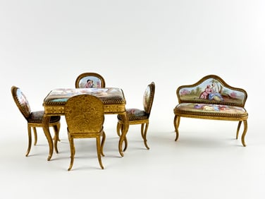 19th Century Viennese Miniature Parlor Set 