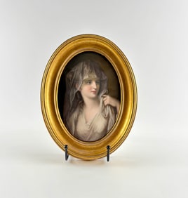 After Angelica Kauffmann, ‘Vestal Virgin’ 19th Century KPM Porcelain Plaque