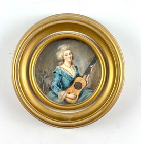 European Continental Portrait Miniature of a Lady (19th Century)