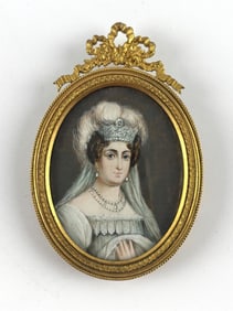 19th Century Continental Portrait Miniature of the Duchesse d’Angouleme