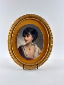 Oval KPM Porcelain Plaque After Gustav Richter (1823-1884)