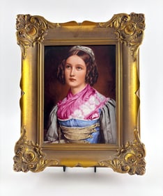R.P.M. German Porcelain Plaque of Helene Sedlmayer
