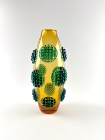 Art Glass Vase by Josef Hospodka for Chribska Glassworks, 1960s