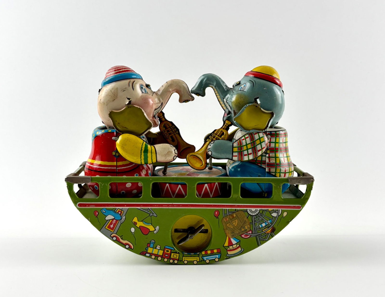  Japanese Tin Litho Wind-Up Toy, ‘Toyland See-Saw’ by MS Fine Toys (1 of 10)