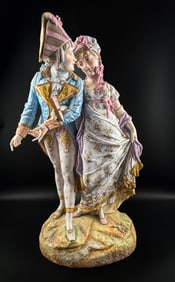 Bisque Porcelain Rococo Figurine (France, 19th Century)