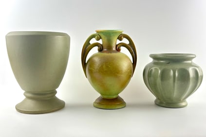 Three Ceramic Vases: RumRill, Floraline, and Haeger