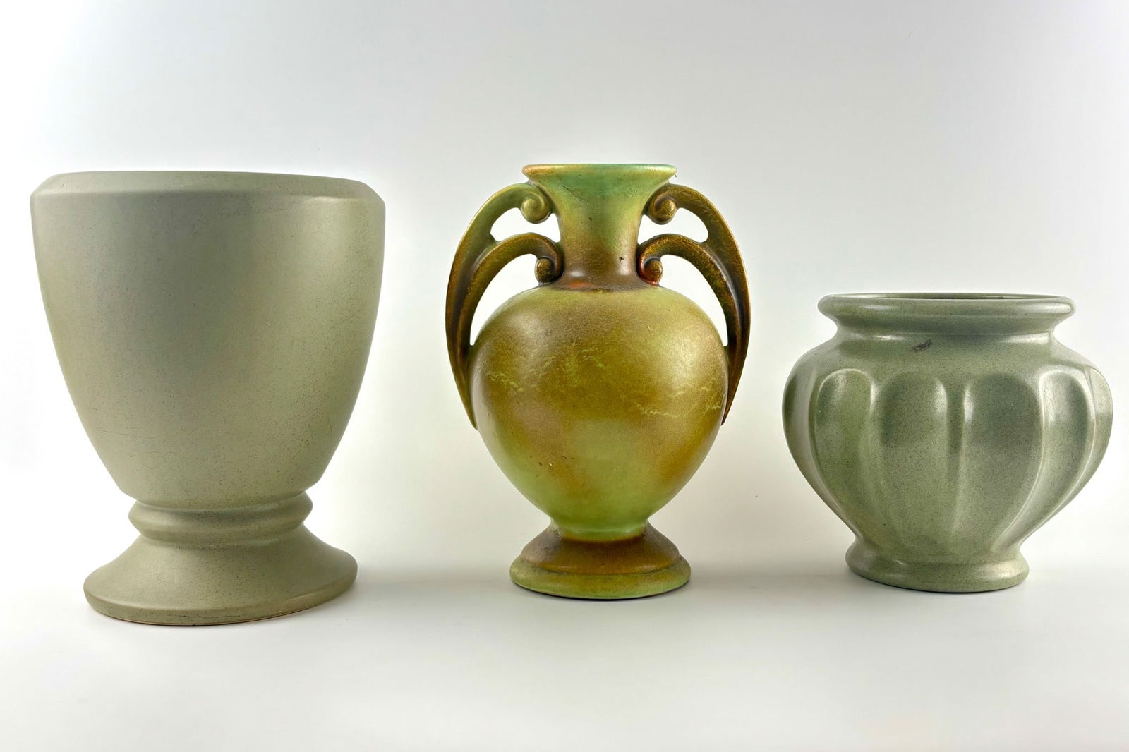 Three Ceramic Vases: RumRill, Floraline, and Haeger (1 of 14)