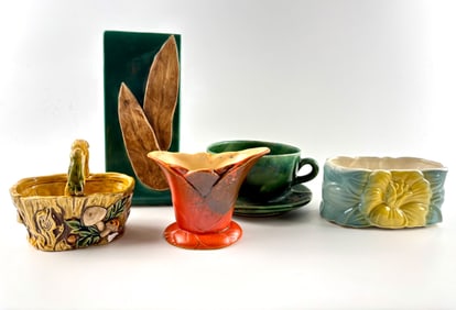 Six Mid-20th Century Ceramic Pottery Pieces