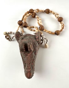 Sepik River Region Crocodile Amulet, Papua New Guinea