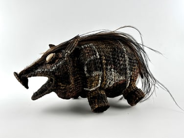 Sepik River Papua New Guinea Spirit Boar Woven Figure