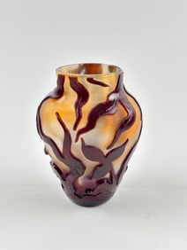 Émile Gallé Cameo Glass Cabinet Vase