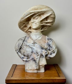 Large Italian Marble Bust Signed “Guisto Viti”
