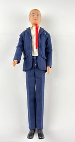 1960 Mattel Ken Doll with Original Blue Suit and Red Tie