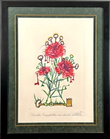 Salvador Dali "Carnation Keys" EA Signed Lithograph (Floral Suite)