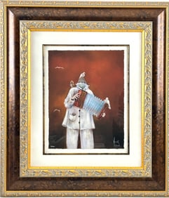 Bernard Louedin Giclee on Paper, ‘Pierrot a L’accordeon’