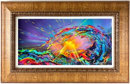 Jim Warren, ‘The Big and Beautiful Wave,’ Hand Embelished Giclee on Canvas