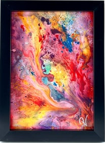 ‘Be a Clown for Me’ by Jeff Vermeeren, Dye Sublimation on Aluminum with Embellishment