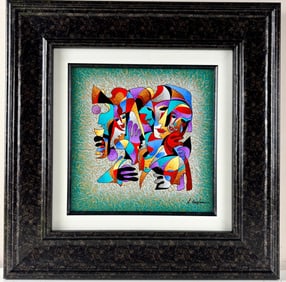 Anatole Krasnyansky ‘Faces of Joy’  Signed Serigraph on Canvas COA