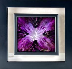 ‘Mini Burst Purple’ Chris Derubeis, Mixed Media on Aluminum, COA