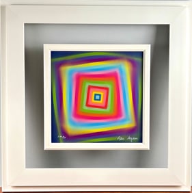 ‘Kinetic Square’ Ron Agam, Holographic and Lenticular 4D Multiple, COA
