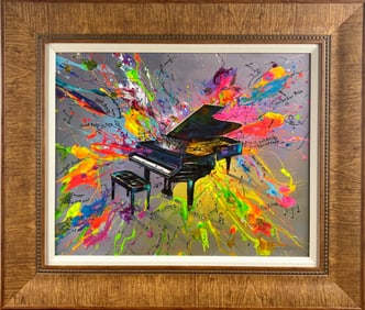 Jim Warren ‘The Music Maker’ Hand-Signed Giclee on Canvas