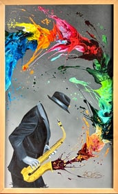 “The Harmony of Chaos?? Hand-Embellished Giclée on Canvas by Kre8