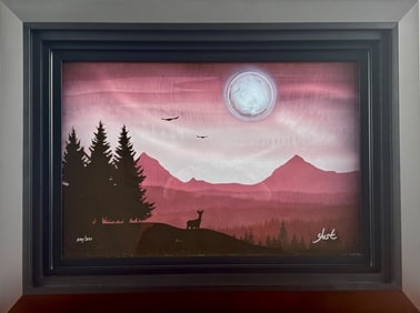 Framed Aluminum Dye Sublimation Artwork by Nicholas Yust, ‘Moonlight Gathering’