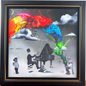 Kre8 ‘Colorful Composition’  Hand Embelished Giclee, COA