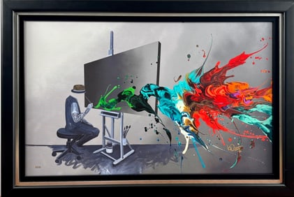 Kre8, ‘Becoming Timeless,’ Hand Embelished Giclee on Canvas, COA