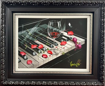 ‘Piano Keys’ Michael Godard, Signed Giclee on Canvas, COA