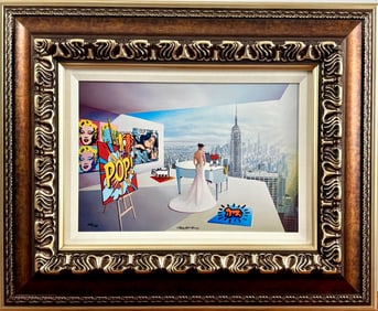 Orlando Quevedo ‘Pop Art and a Bride’ Dye Sublimation on Aluminum