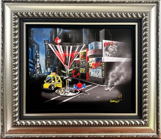 Michael Godard ‘NY Nights’ Giclee on Canvas, COA