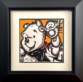 Allison Lefcort ‘Pooh and Tigger’Signed Lithograph with COA
