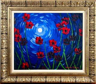 Alexandre Renoir ‘Night Bloom’ Giclee on Canvas