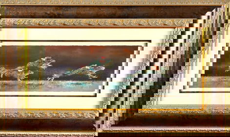 Bernard Louedin ‘Le Course Hippique,’ Giclee on Paper, COA