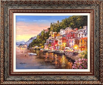 ‘Varenna’ by Sam Park, Signed Giclee on Canvas with COA