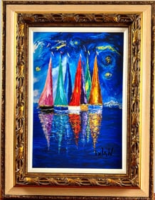 ‘Sailing Day’ by Duaiv, Giclee on Canvas with COA
