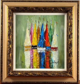 ‘Carre De Voiles’ by Duaiv, Giclee on Canvas, COA