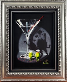 ‘She Devil Martini’ by Michael Godard, Signed Giclee on Canvas, COA