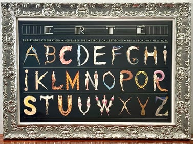 ‘Alphabet for Erte’ by Erte, Offset Lithograph with COA