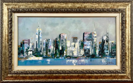 Victor Spahn ‘New York I’ Embellished Giclee on Canvas, COA