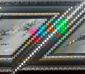 Kr8, Kevin Vigil, ‘Mini Abstract’ Acrylic on Canvas, COA