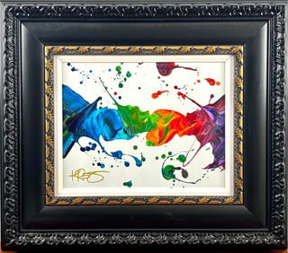 ‘Vivid River’ by Kre8, Acrylic Painting on Canvas with COA