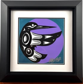 ??Hummingbird Circle’ by Alison Lefcort, Acrylic on Paper, COA