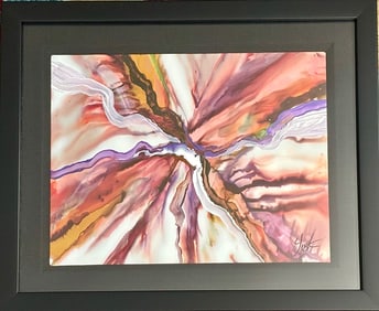 ‘Marble Synergy’ Nicholas Yust, Painting on Paper, COA