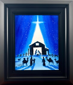 Fishwick ‘A Holy Night’ Acrylic Painting on Canvas with COA