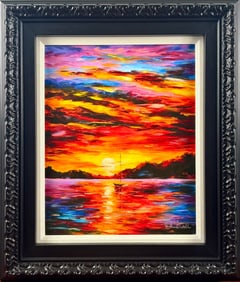 Daniel Wall ‘Magnificent Ocean Sunset’  Signed Giclee on Canvas