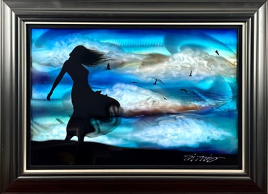 ‘Cool Breeze’ by Chris Dreubeis, Original Mixed Media on Aluminum, COA